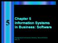 Chapter 5 Information Systems in Business: Software PowerPoint PPT Presentation