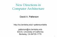 New Directions in Computer Architecture