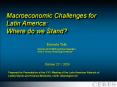Macroeconomic Challenges for Latin America: Where do we Stand? PowerPoint PPT Presentation