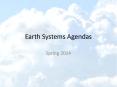 Earth Systems Agendas PowerPoint PPT Presentation