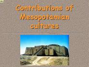 Contributions of Mesopotamian cultures