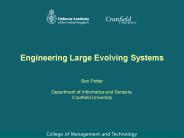 Engineering Large Evolving Systems