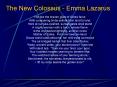 The New Colossus - Emma Lazarus PowerPoint PPT Presentation