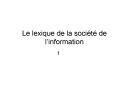 Le lexique de la soci PowerPoint PPT Presentation
