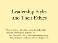 Leadership Styles and Their Ethics PowerPoint PPT Presentation