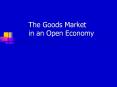 The Goods Market in an Open Economy PowerPoint PPT Presentation