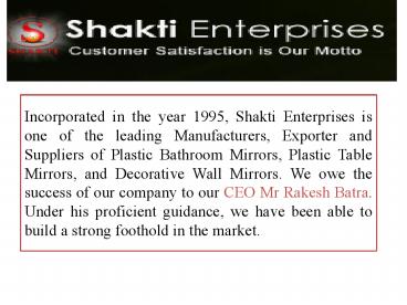 Plastic Frame Mirrors Manufacturers In Delhi