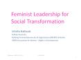 Feminist Leadership for Social Transformation PowerPoint PPT Presentation