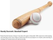 Randy Dunnett- Baseball Expert
