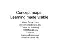 Concept maps: Learning made visible PowerPoint PPT Presentation