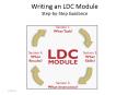 Writing an LDC Module Step-by-Step Guidance PowerPoint PPT Presentation