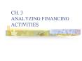 CH. 3 ANALYZING FINANCING ACTIVITIES PowerPoint PPT Presentation