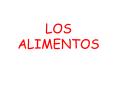 LOS ALIMENTOS PowerPoint PPT Presentation