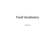 Food Vocabulary