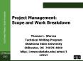 Project Management: Scope and Work Breakdown PowerPoint PPT Presentation