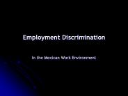 Employment Discrimination