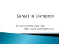 sarees in brampton PowerPoint PPT Presentation