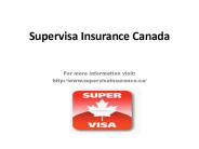 Supervisa Insurance Canada