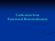 Unification from Functional Renormalization
