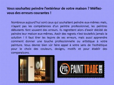 Vous souhaitez peindre l’extérieur de votre maison