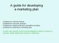 A guide for developing  a marketing plan PowerPoint PPT Presentation