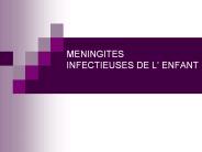 MENINGITES INFECTIEUSES DE L