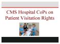 CMS Hospital CoPs on Patient Visitation Rights PowerPoint PPT Presentation