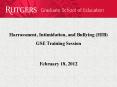 Harrassment, Intimidation, and Bullying (HIB) PowerPoint PPT Presentation
