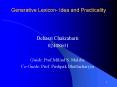 Generative Lexicon- Idea and Practicality PowerPoint PPT Presentation