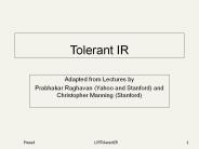 Tolerant IR