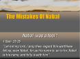 The Mistakes Of Nabal PowerPoint PPT Presentation