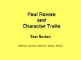 Paul Revere and Character Traits PowerPoint PPT Presentation