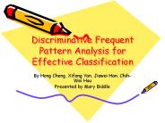 Discriminative Frequent Pattern Analysis for Effective Classification