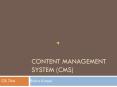 Content Management System (CMS) PowerPoint PPT Presentation