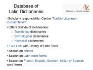 Database of Latin Dictionaries
