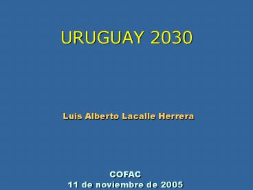 URUGUAY 2030