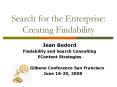 Search for the Enterprise: Creating Findability