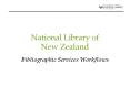 National Library of New Zealand PowerPoint PPT Presentation