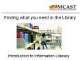 Finding what you need in the Library PowerPoint PPT Presentation