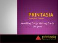 Order online Jewellery Shop visiting card print printasia PowerPoint PPT Presentation