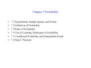 Chapter 7 Probability