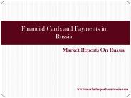 Financial Cards and Payments in Russia