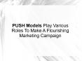 PUSH Models Play Various Roles To Make A Flourishing Marketing Campaign PowerPoint PPT Presentation