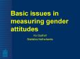 Basic issues in measuring gender attitudes PowerPoint PPT Presentation