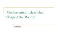 Mathematical Ideas that Shaped the World PowerPoint PPT Presentation