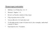 Announcements