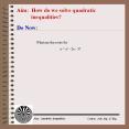Aim: How do we solve quadratic inequalities? PowerPoint PPT Presentation