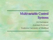 Multivariable Control Systems