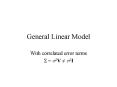 General Linear Model PowerPoint PPT Presentation