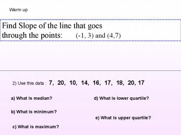 Points, Line and Planes